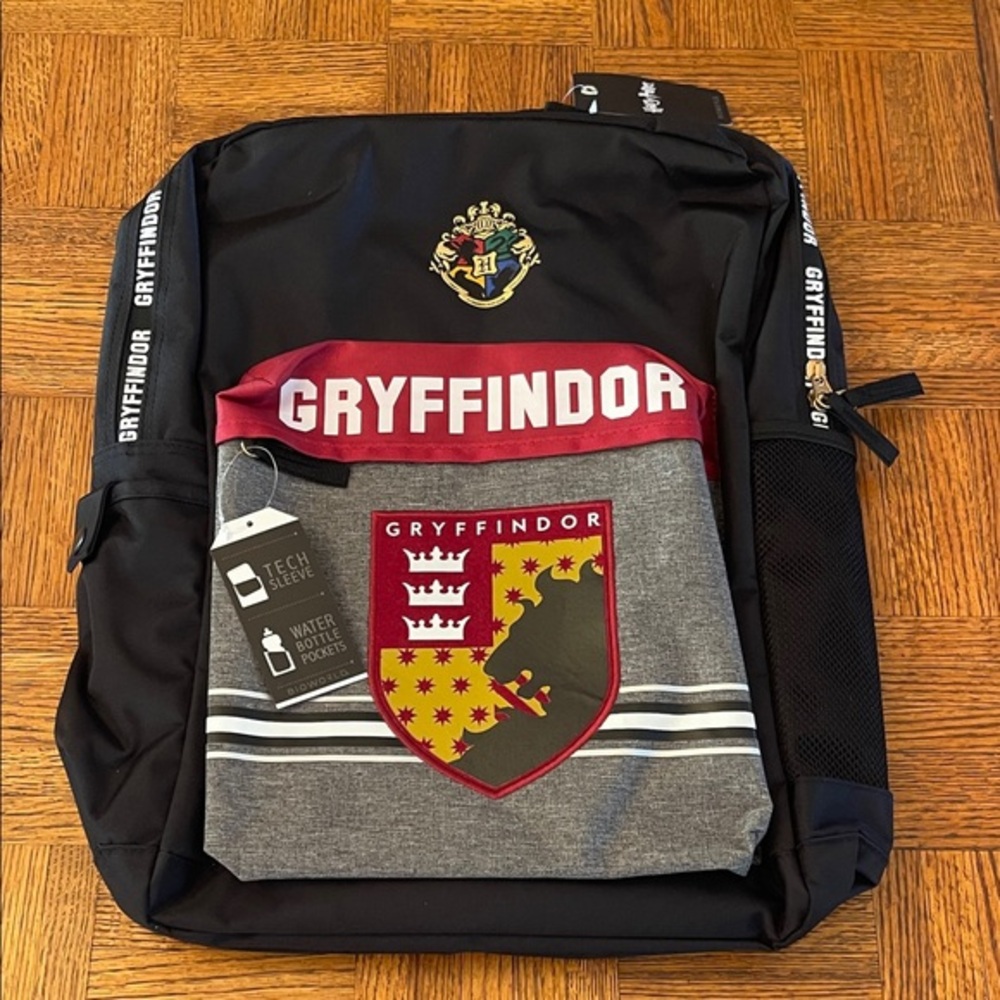 Harry Potter Gryffindor Black and Gray Backpack
